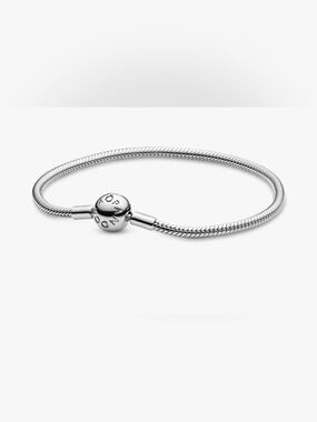 Pandora Moments Silver Snake Charm Bracelet with Decorative Clips